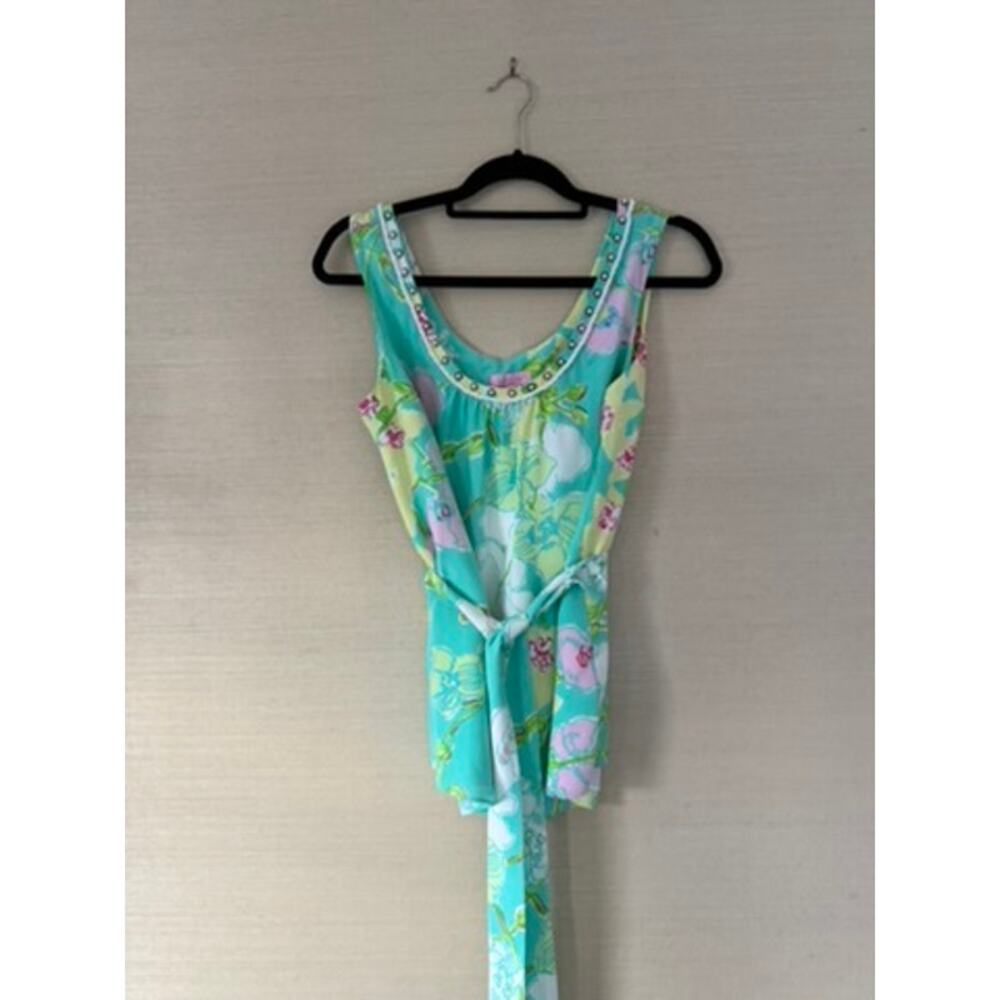 Lilly Pulitzer Silk Beaded Tank Top – Size 8
